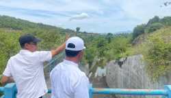 Waduk Tui Geulumpang di Gampong Krueng Kalee, Kecamatan Darussalam, Aceh Besar, mengalami kerusakan serius pada sejumlah pintu air dan infrastruktur pendukung lainnya. (Foto: Ist)