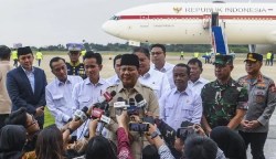 Presiden RI Prabowo Subianto saat diwawancarai wartawan. (Foto: Ist)