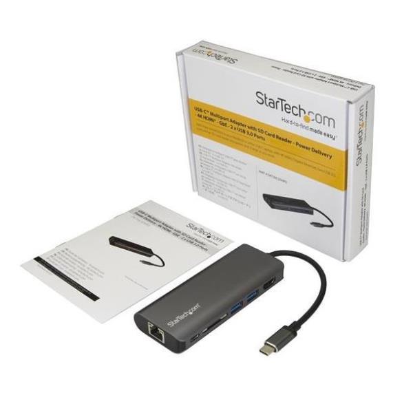 Adattatore usb-c multiporta con hdmi 4k e gigabit ethernet per laptop. 0065030872362