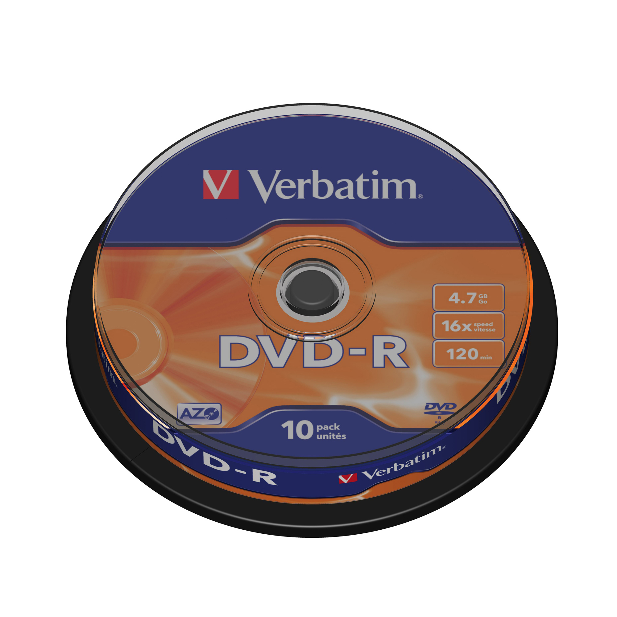 Verbatim – Scatola 10 DVD-R – serigrafato – 43523 – 4,7GB