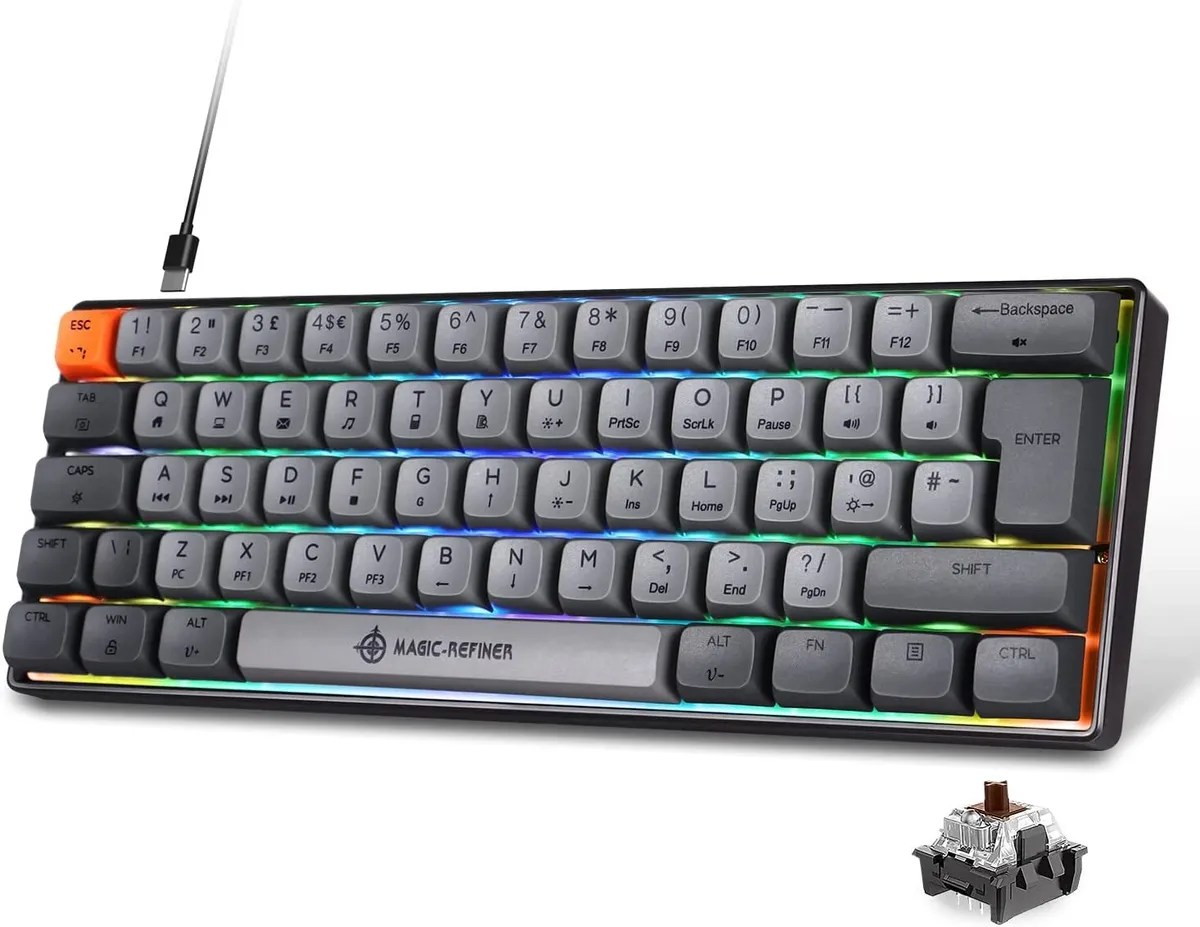 Tastiera meccanica gaming rgb da 60% 0023942487166