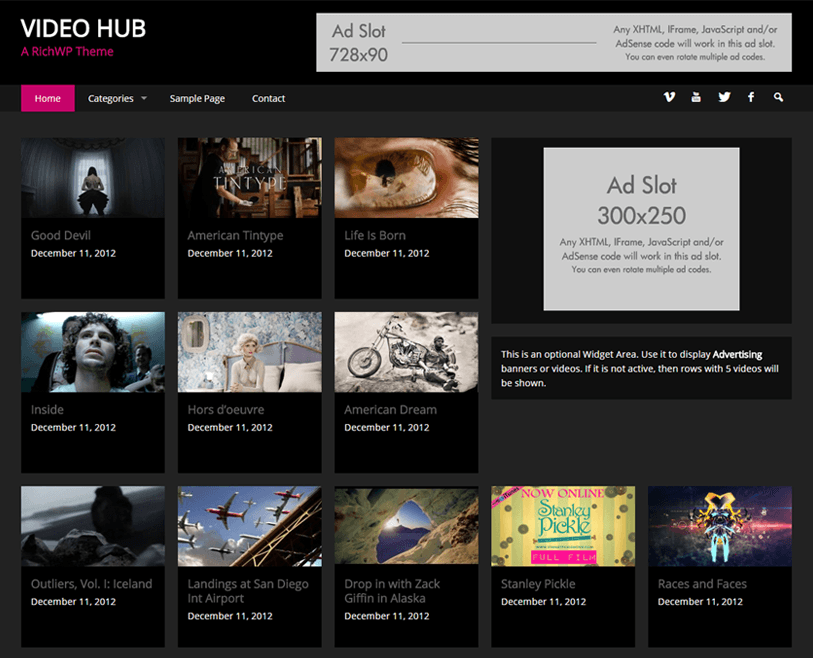 Template wordpress mirip detik.com yang sangat cocok untuk website berita. 27 Free and Premium - Responsive Video WordPress Themes | InkThemes