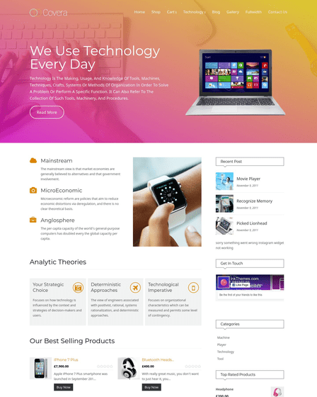 Themify ultra is one of the most popular wordpress themes available in the premium theme market. Covera Ultra Modern Technology Wordpress Theme Inkthemes