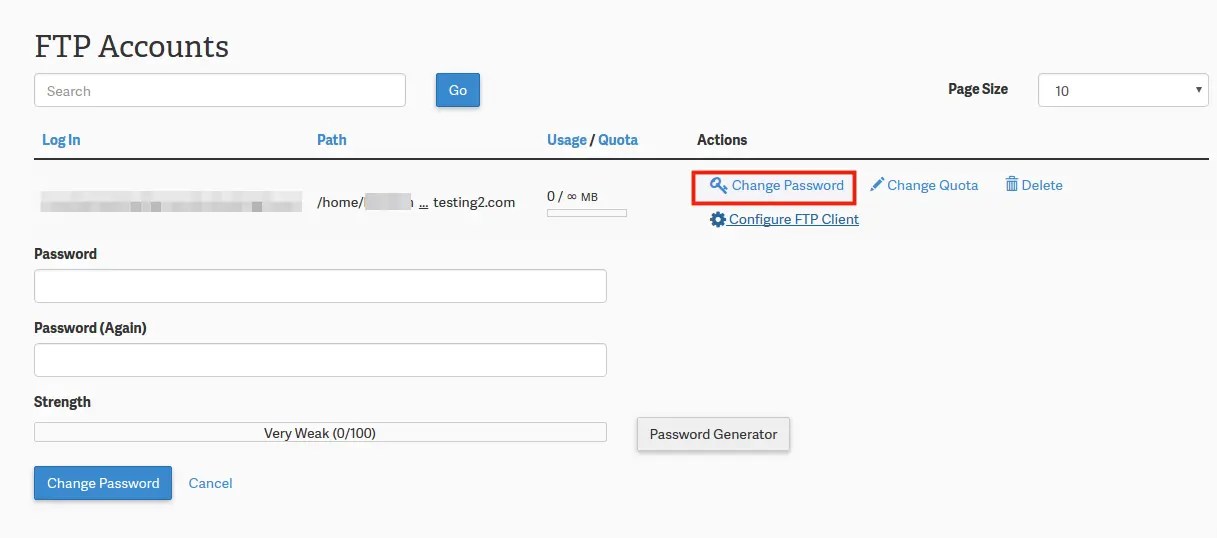 To revisit this article, visit my profile, thenview saved stories. Resetting your FTP Password in cPanel | InMotion Hosting