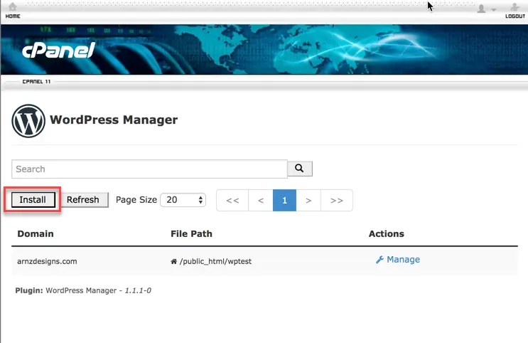 Database settings · step #5: . How to Use the cPanel WordPress Manager