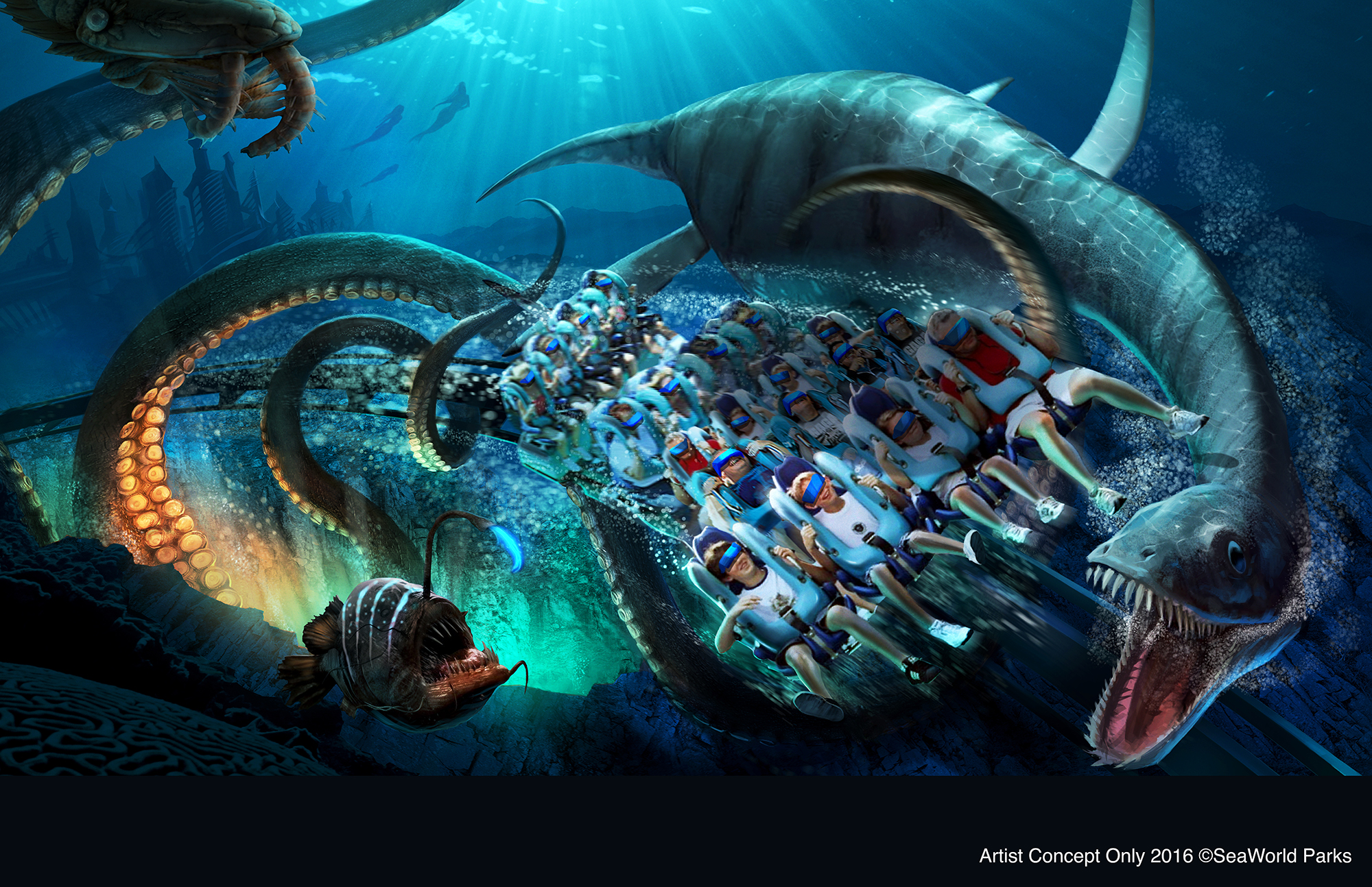 くるくるミラクルマリン Ocean Discovery クリア　スケルトン SeaWorld Orlando Announces 2017 Attraction Plans; Adding Virtual