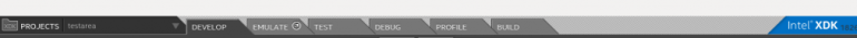 Intel XDK Ubuntu Linux-bar
