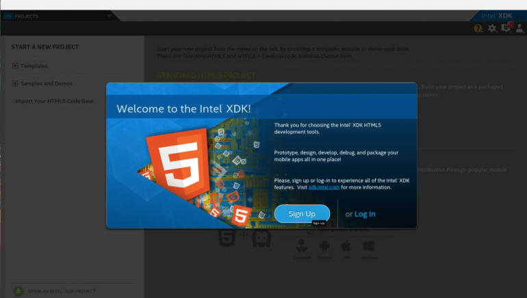 Intel XDK su Ubuntu Linux