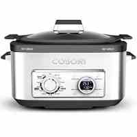 COSORI 6 Qt 11-in-1 Programmable Multi-Cooker Pot, Slow Cooker, Rice Cooker, Brown, Saute, Boil, Steamer, Yogurt Maker, Auto-Warmer, Delay Timer, 86°F-400°F, Stainless Steel, Cookbook, 2-Year Warranty