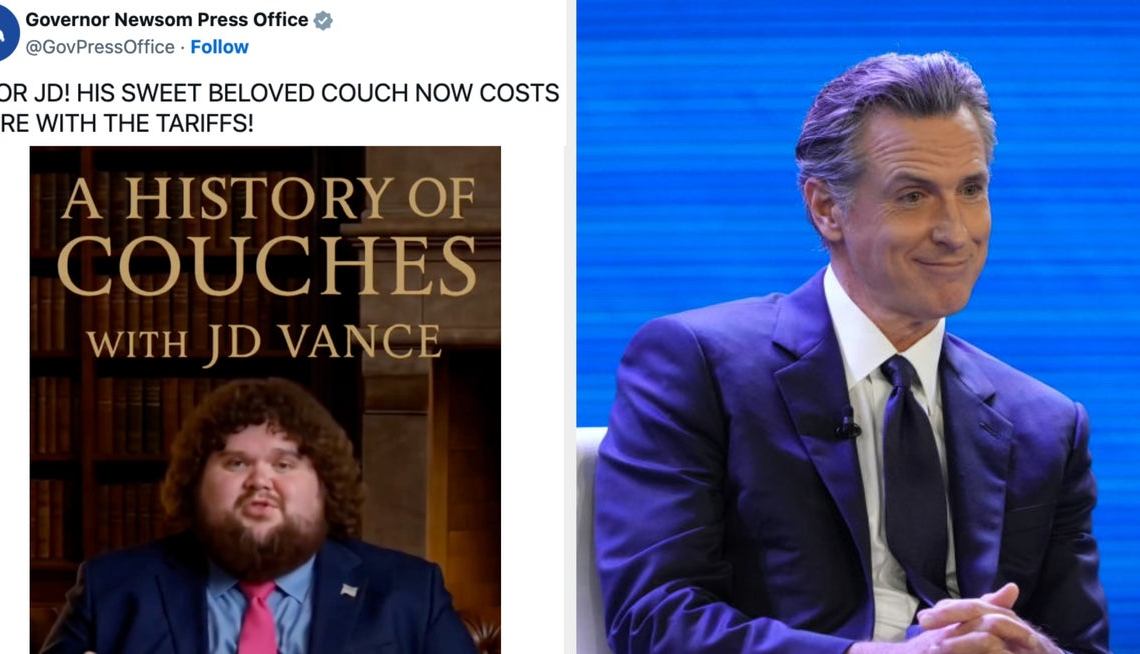 Gavin Newsom's Latest Dig At JD Vance Has The Entire Internet Absolutely Howling