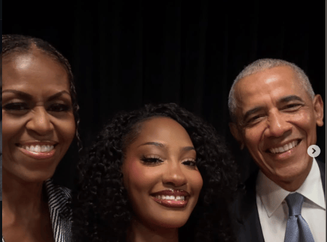 Tems Meets With Michelle and Barrack Obama in Chicago