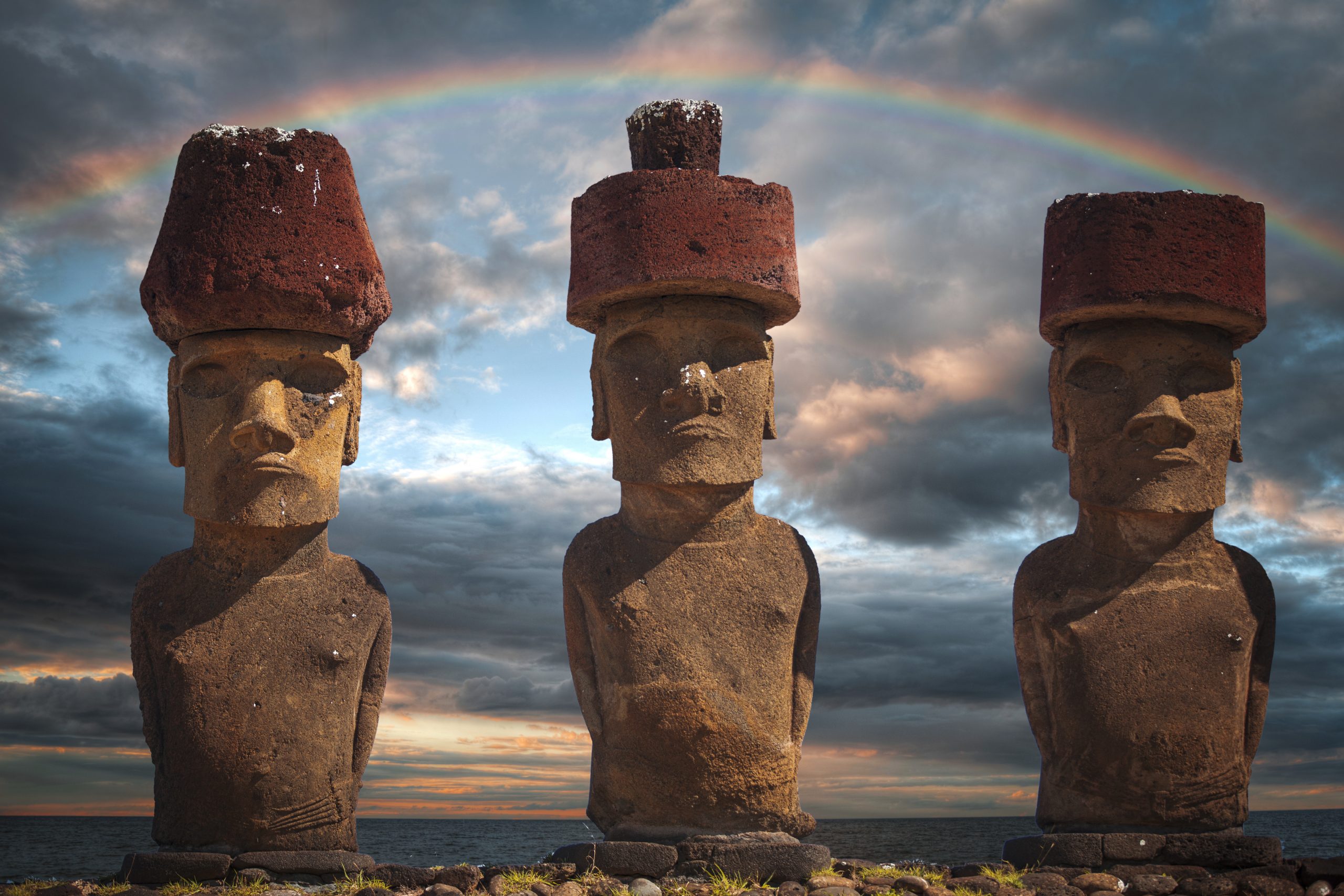 image of easter islands heads