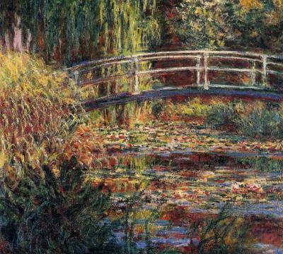 Monet The Japanese Foot Bridge Water Lily Nympheas Pond In Giverny Poster Print By Claude Monet
