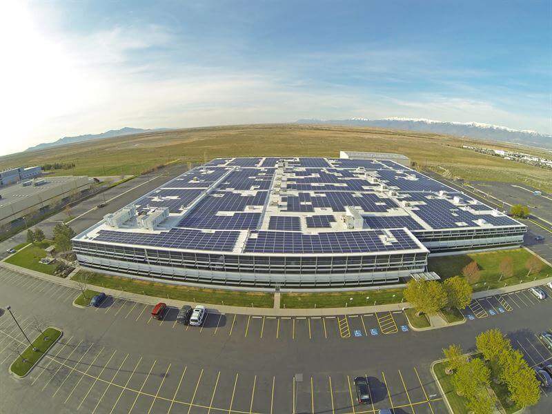 Basic Research Center with solar panels