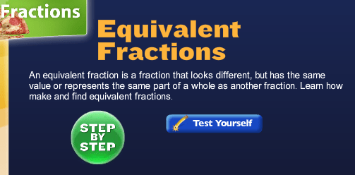 Tools for examining equivalent fractions. Fourth Grade Interactive Math Skills Fractions