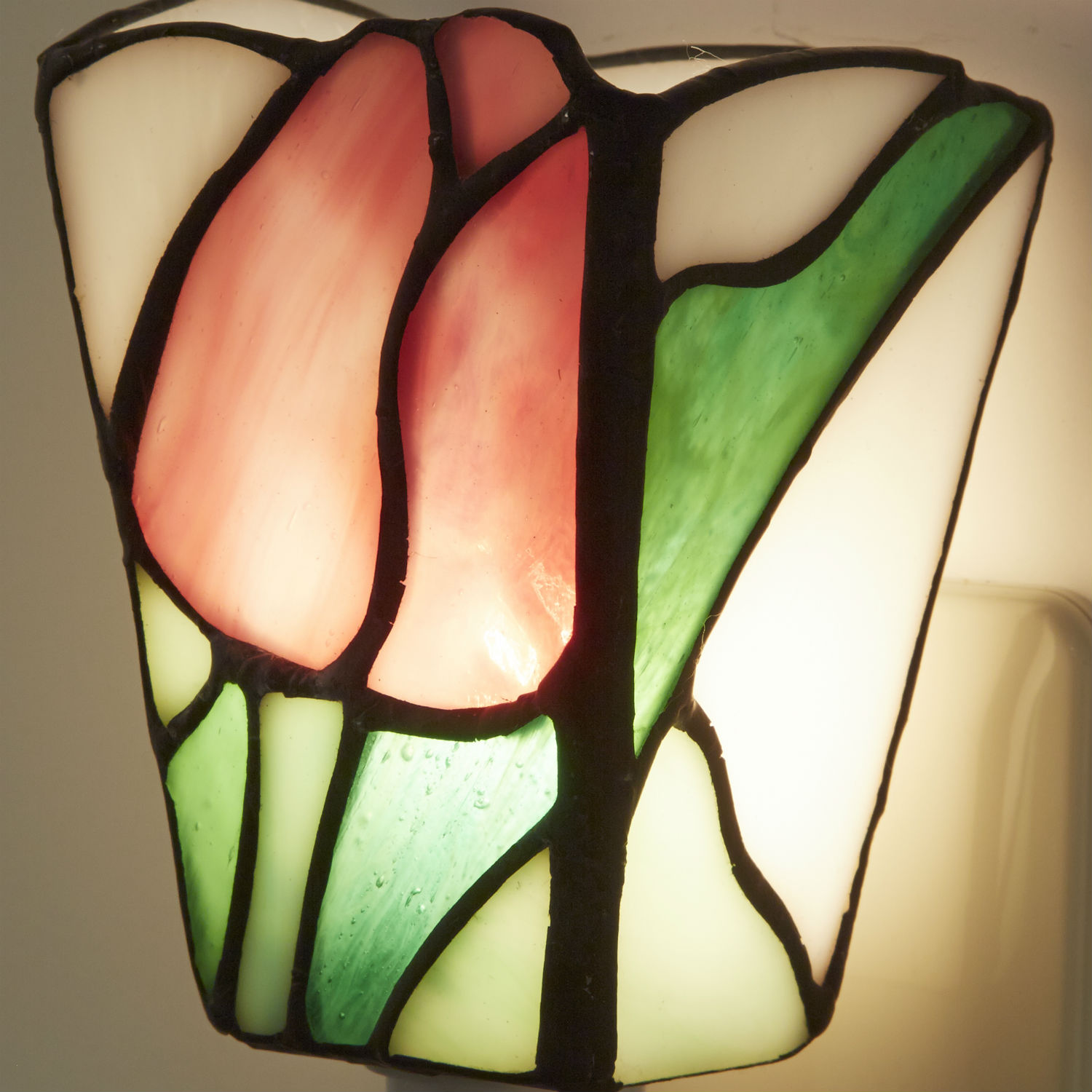 ピンクのチューリップ♦︎ステンドグラス 楽天市場】ステンドグラス (SH-A43) 一部鏡面ガラス 913×480×18mm