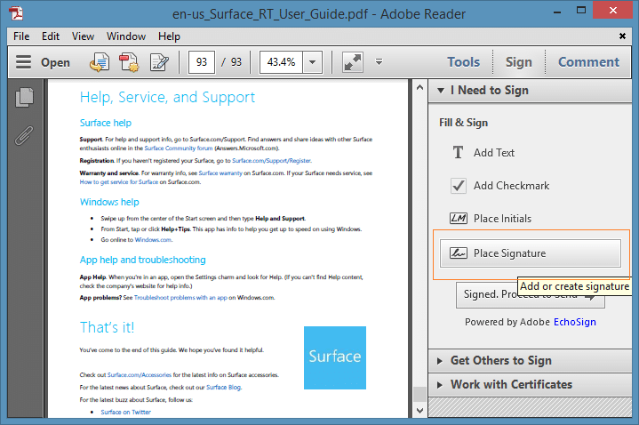 · the fill & sign tool is . How To Use Adobe Reader To Electronically Sign E Signature Pdf Documents