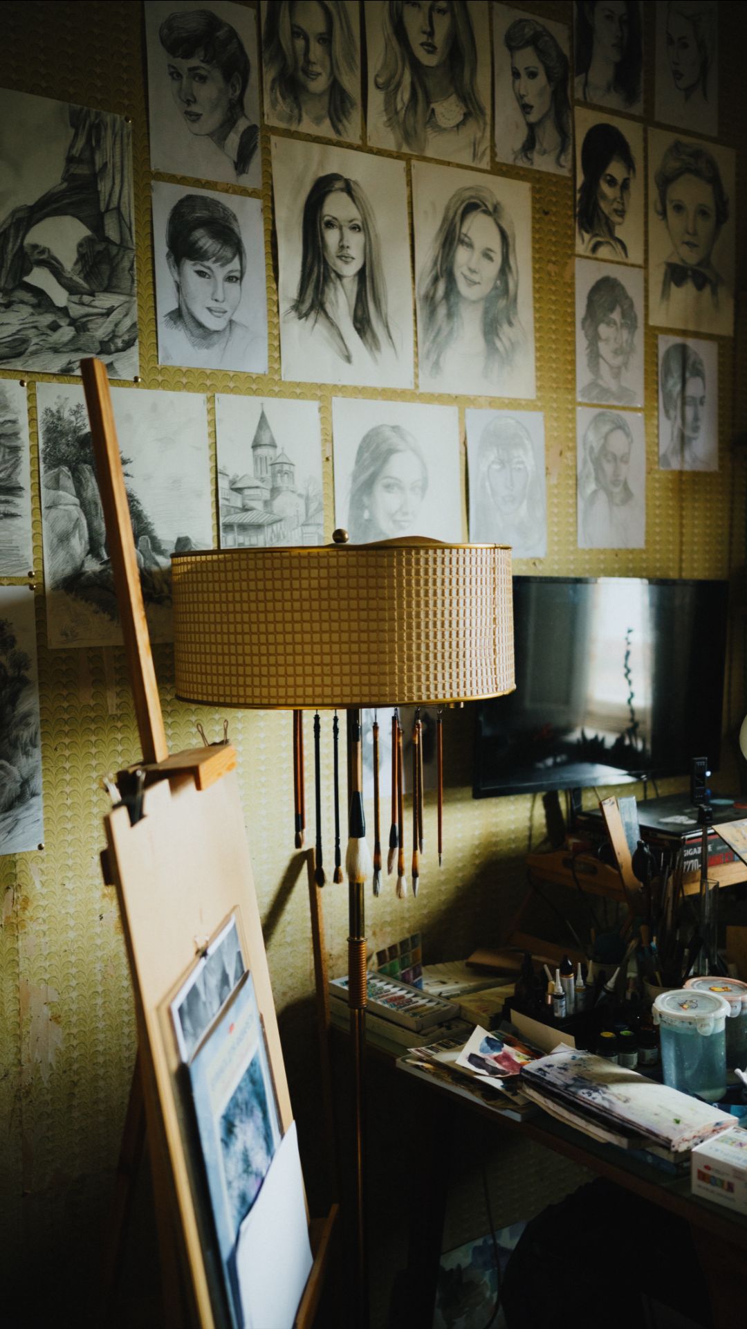 Edward Tokmachyan's art studio in Tbilisi, Georgia.
