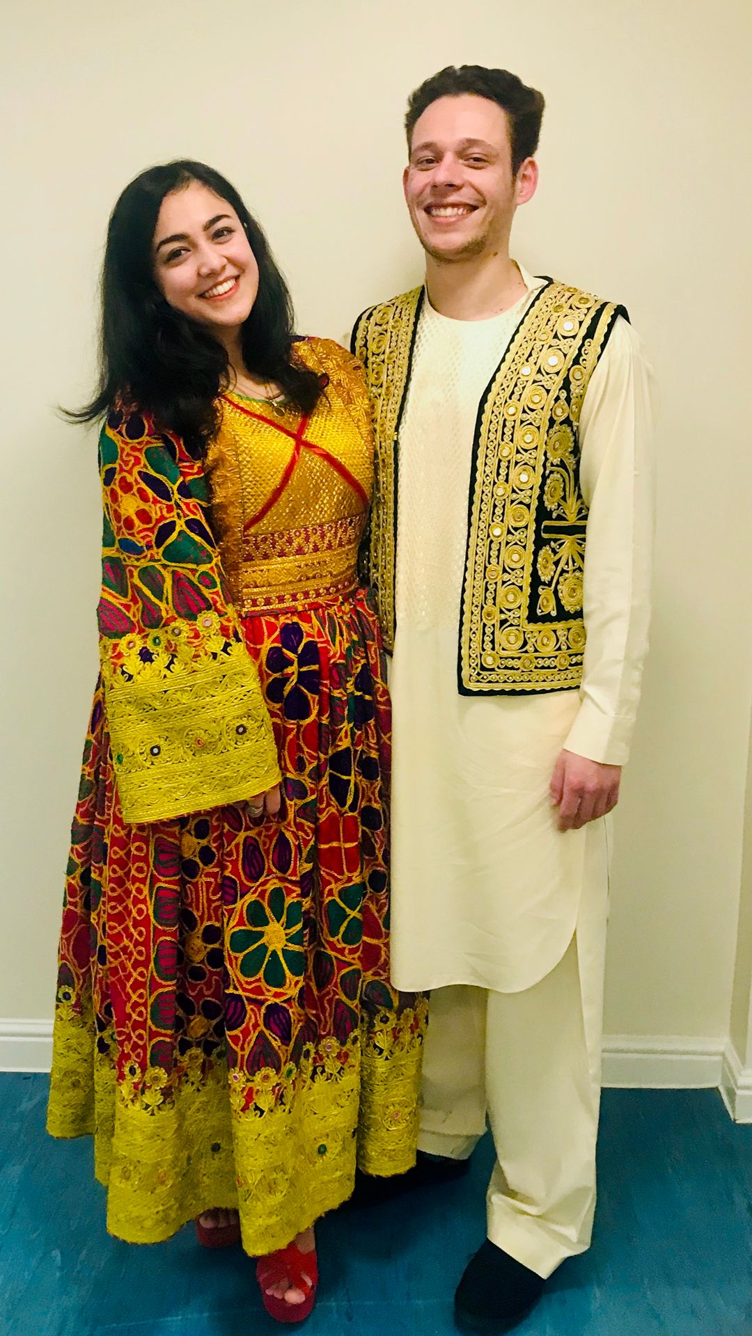 Mariam Amini and her husband Christian at their Nikkah.