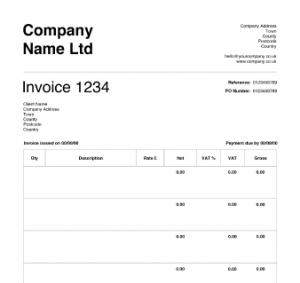 self employed invoice template excel invoice example