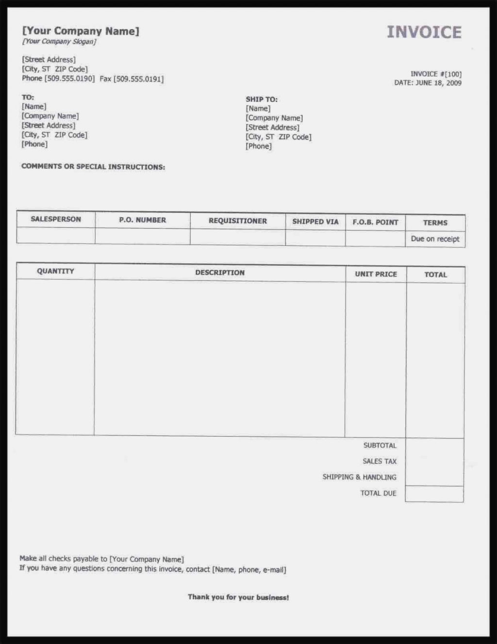 self employed invoice template invoice example