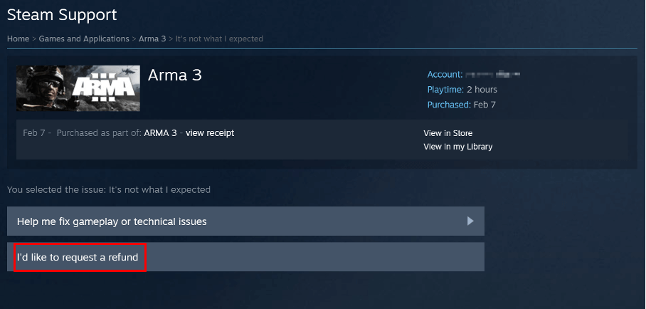 Steam How To Get A Refund On The Video Game Platform IONOS CA Steam Refund Step2 