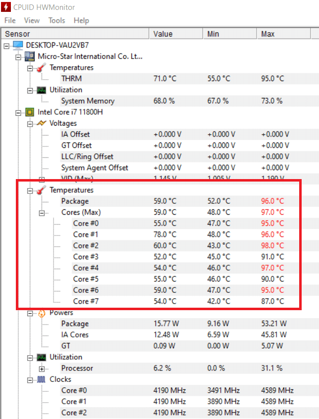 Temperature Cpu How To Check Your CPU Temperature In Windows 10 11 Hwmonitor 