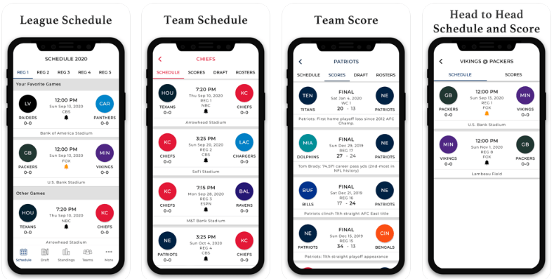 Check out this guide to viewing nfl games online live, and don’t miss a single minute of this football season. Nfl Schedule 2020 Sports App For Nfl Live Scores And Stats Iphoneglance