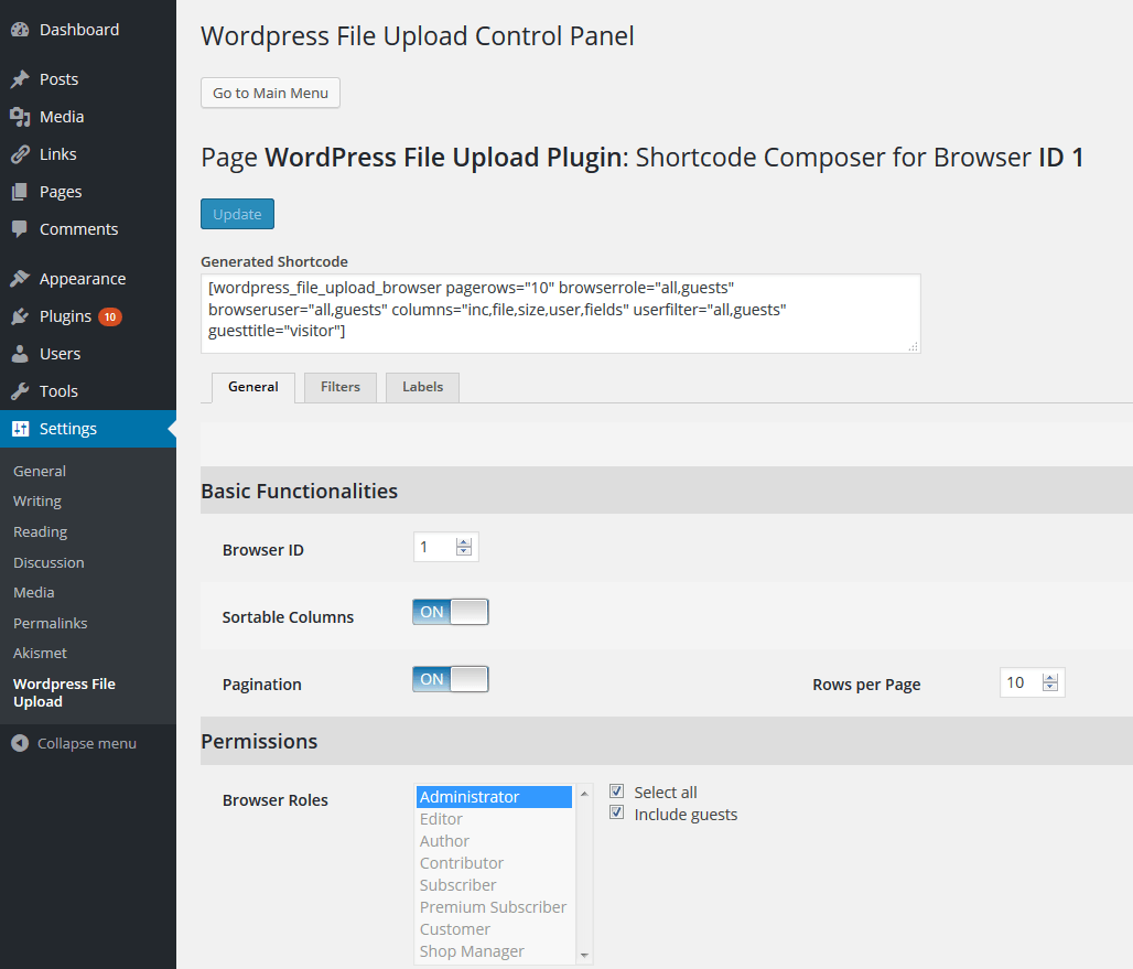 Permission modes # permission modes 7 5 5 user group world r+w+x r+x r+x 4+2+1 4+0+1 4+0+1 = 755 File Viewer of Wordpress File Upload Plugin - Iptanus