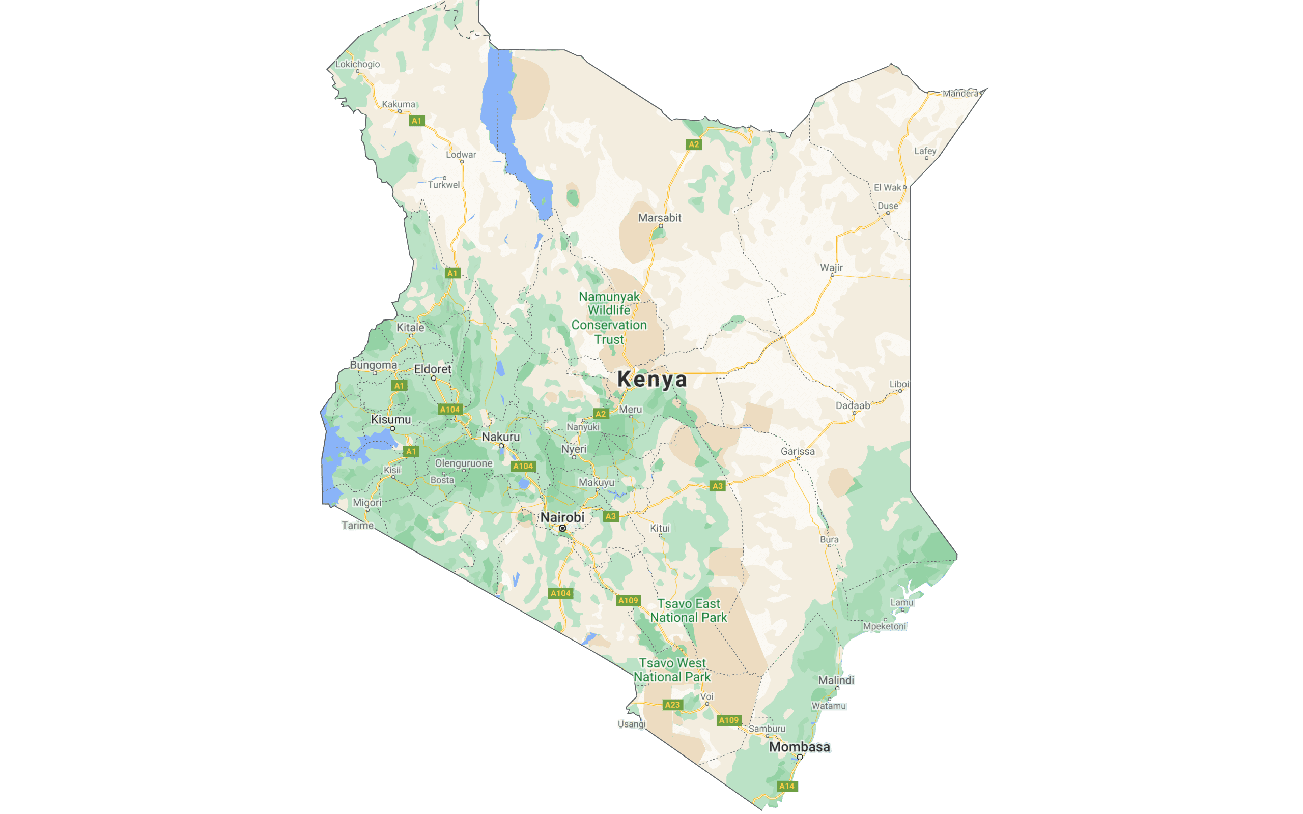 Kenya Google Map National Irrigation Authority Kenya Google Map 