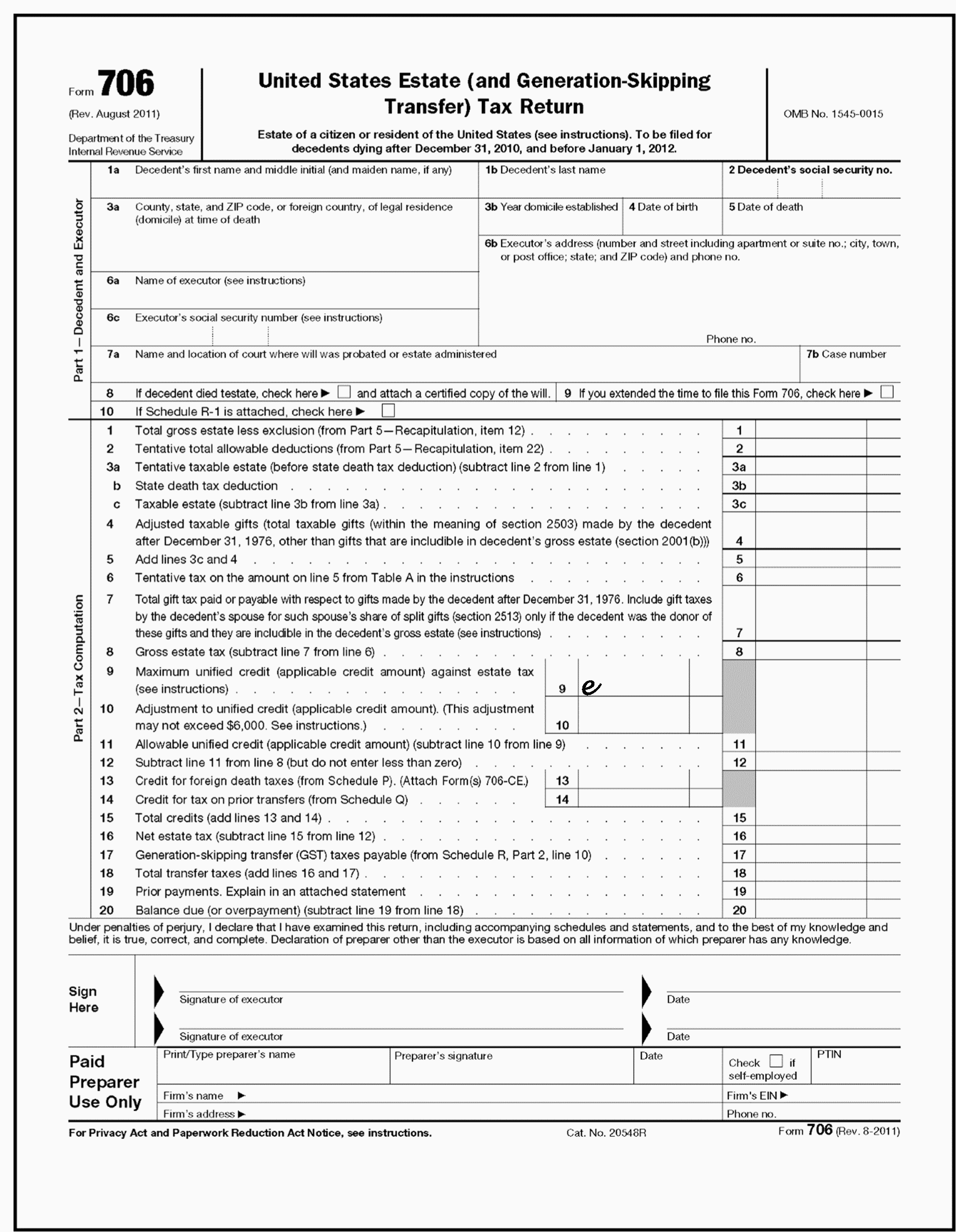 3 11 106 Estate And Gift Tax Returns Internal Revenue Service