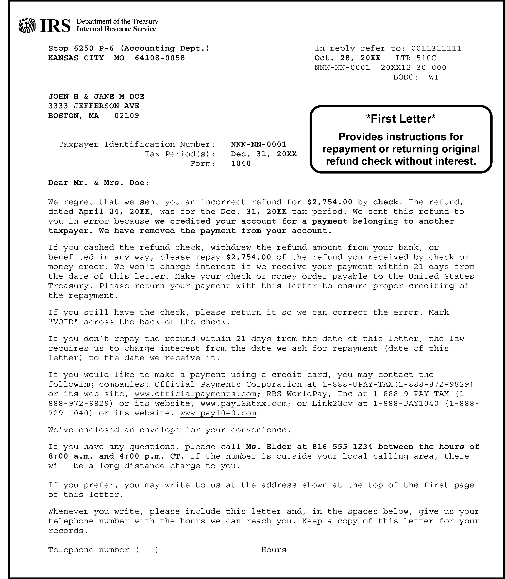 3 17 80 Working And Monitoring Category D Erroneous Refund Cases In Accounting Operations Internal Revenue Service