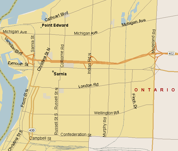 Sarnia Map And Sarnia Satellite Images Sarnia Map 