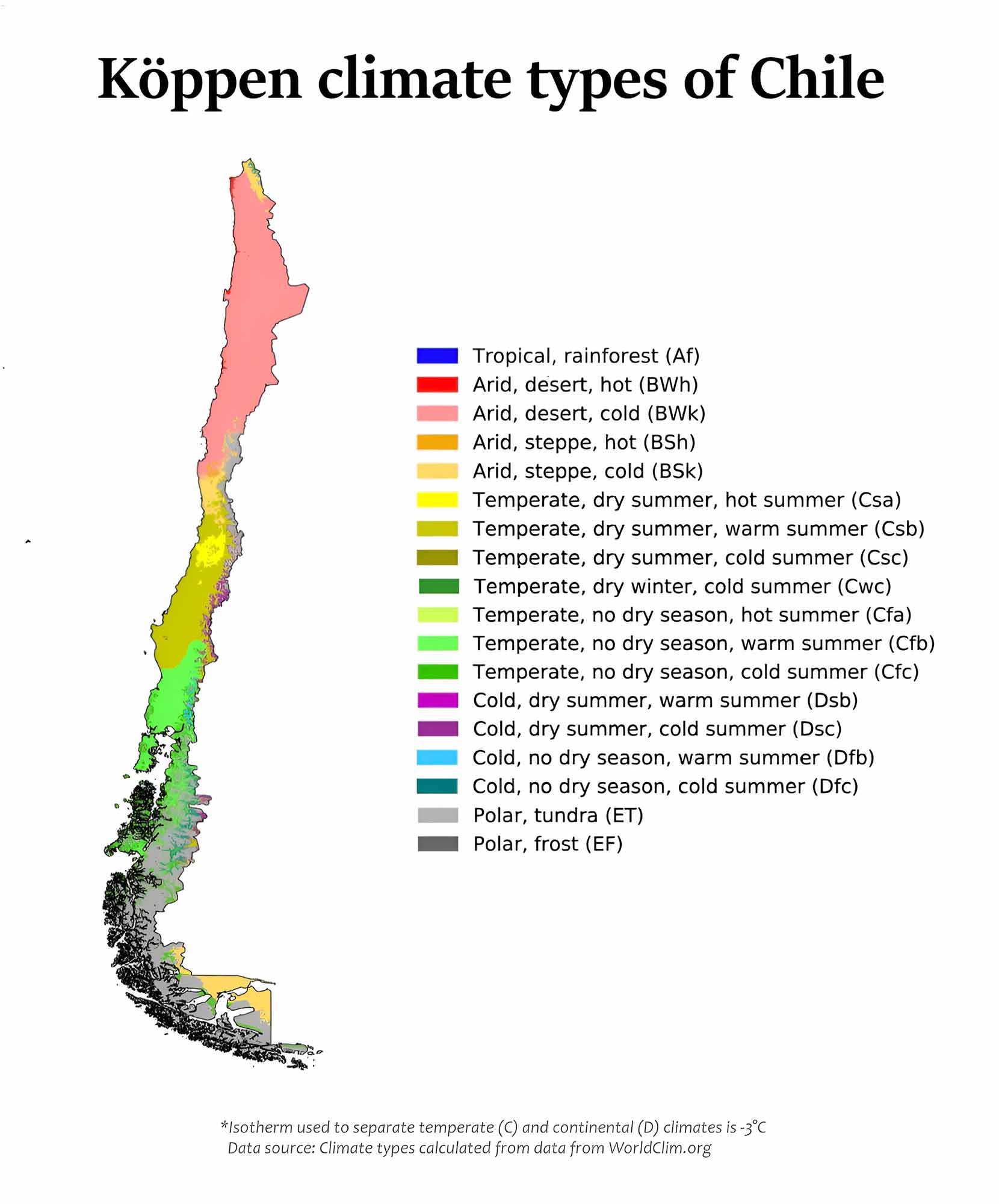 Chilean Maps Chile Climatic Map 