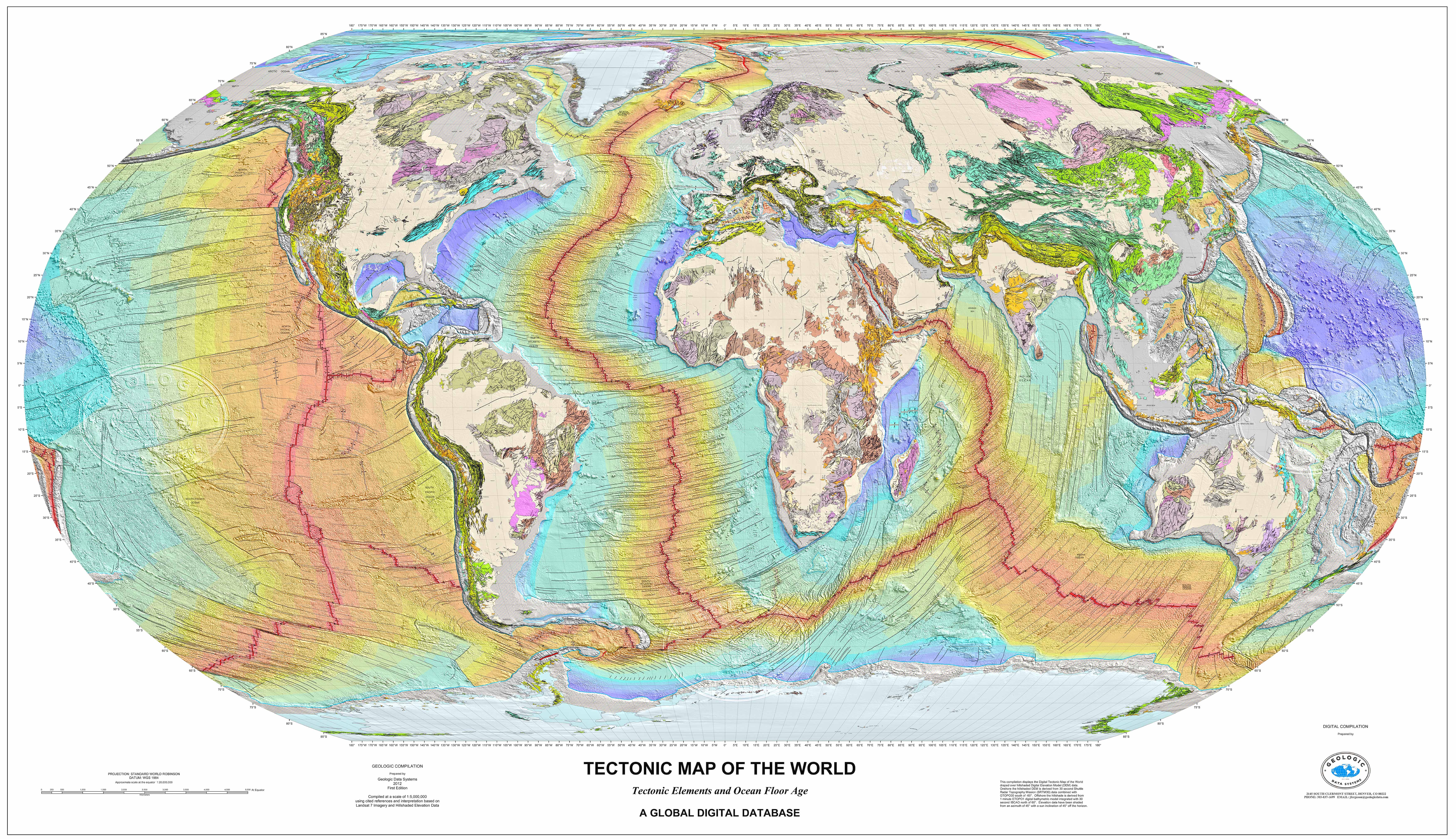 Exploring Earth S Wonders World Tectonic Map 