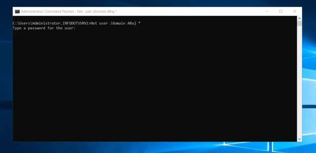 How to reset password in active directory