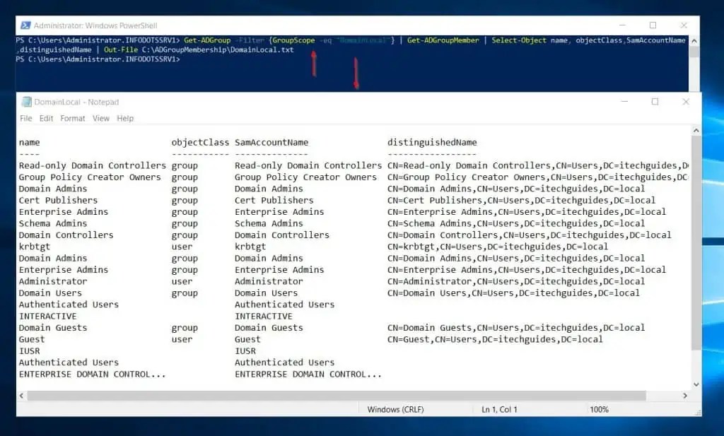 How to list ad group members with powershell