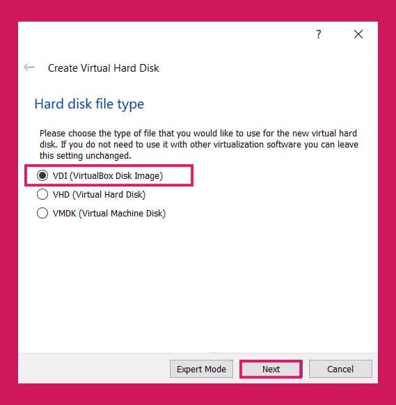 hard disk file type in VB