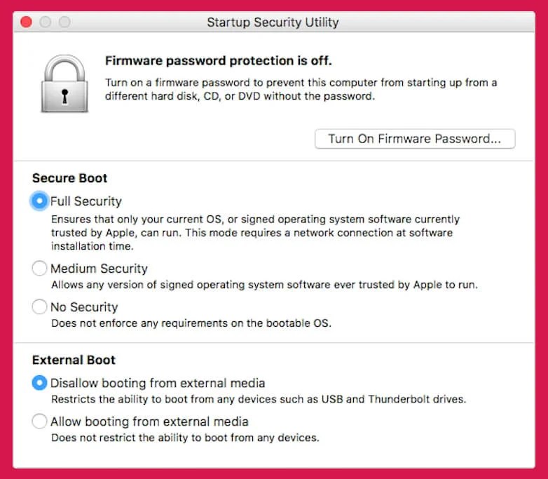 startup security utlity