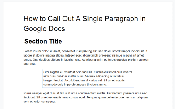 Border added to Google Docs paragraph