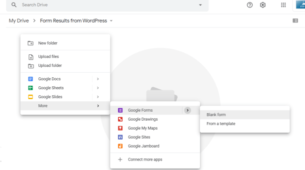Create Google Form