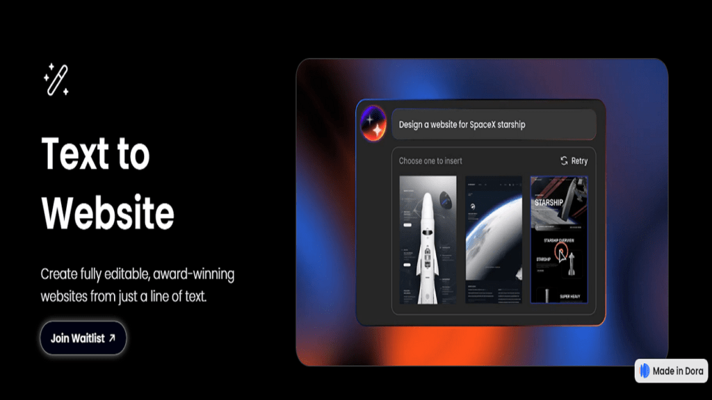 Dora AI เครื่องมือใหม่ ที่จะช่วยสร้างเว็บไซต์ได้ง่ายแค่กระดิกนิ้ว