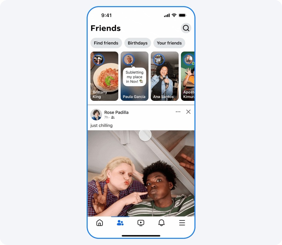 Facebook ปรับโฉมแท็บ Friends ใหม่ หวนคืนความคลาสสิกแบบยุค OG