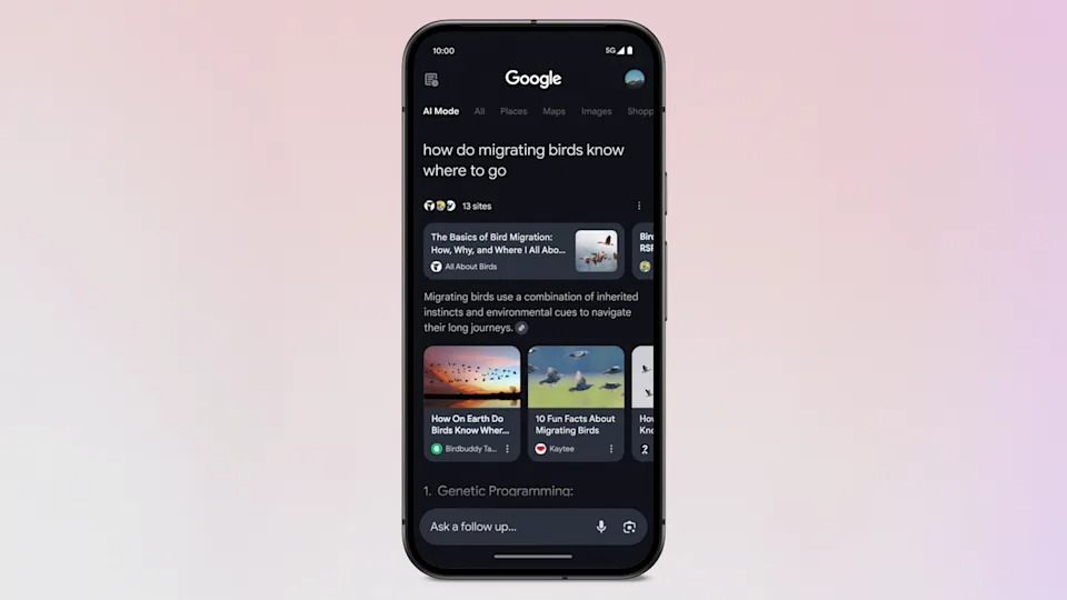 โหมด AI ของ Google เปิดให้ทดสอบเพิ่ม พร้อมฟีเจอร์ค้นหารูปภาพด้วยข้อความแบบใหม่!