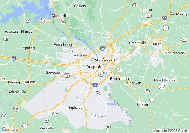 Usa Map Augusta Georgia Augusta Georgia US City Street Map Poster By 