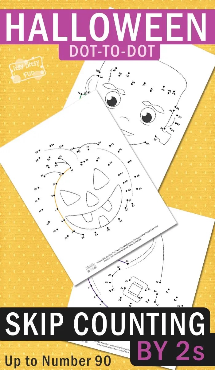 halloween dot to dot skip counting worksheets by 2s itsybitsyfun com