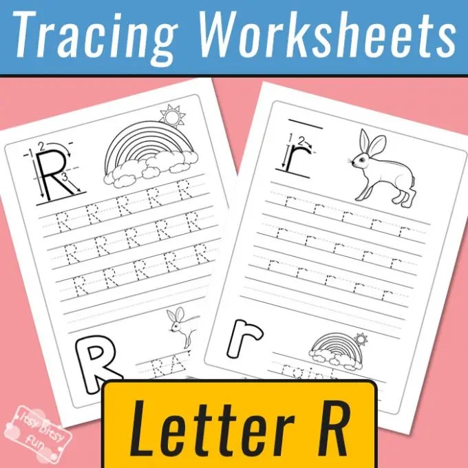 letter r tracing worksheets itsy bitsy fun