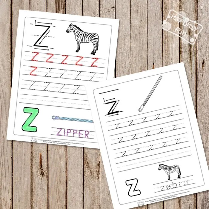 letter z tracing worksheets itsybitsyfun com