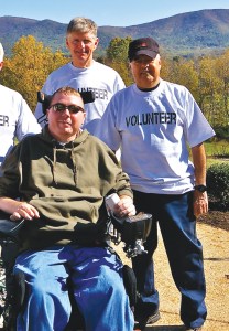 From left are Local 5 retirees Jack Campbell, Gerry Littrell, Rich Smith, and Tom Phillips with Staff Sergeant Arthur “Bunky” Woods