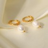 The Twisted Pearl Drop Hoops